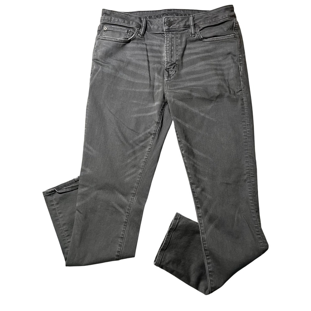 American Eagle Mens Ne(x)t Level Flex Slim Fit Jeans Gray 32x32 Stretch Denim